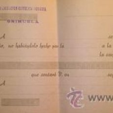 Documentos bancarios: RARA LETRA DE CAMBIO DE LA FEDERACION CATOLICO AGRARIA DE ORIHUELA 1940 ALICANTE