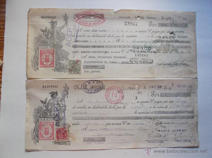 Documentos bancarios: LOTE DE 10 LETRAS BANCARIAS O DE CAMBIO. - Foto 1