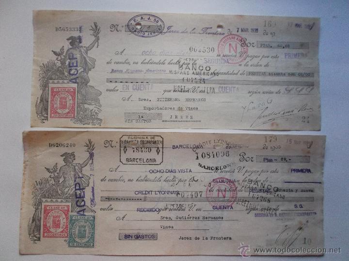 Documentos bancarios: LOTE DE 10 LETRAS BANCARIAS O DE CAMBIO. - Foto 4