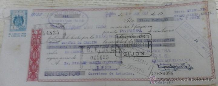 Documentos bancarios: LETRA DE CAMBIO. GIJ&Oacute;N. 26.6.1963 - Foto 1