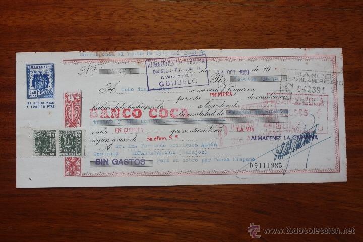 Documentos bancarios: LETRA DE CAMBIO, BANCO COCA - Foto 1