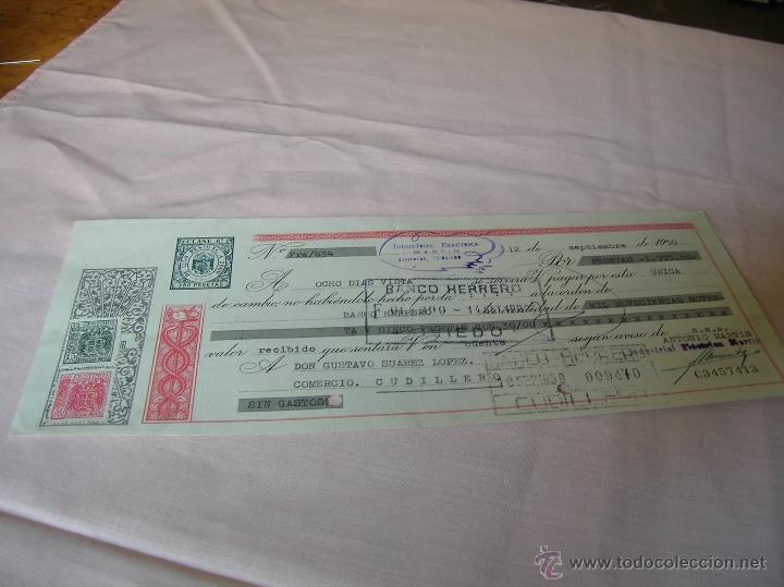 Documentos bancarios: Letra Banco Herrero a&ntilde;o 1950.Oviedo - Foto 1