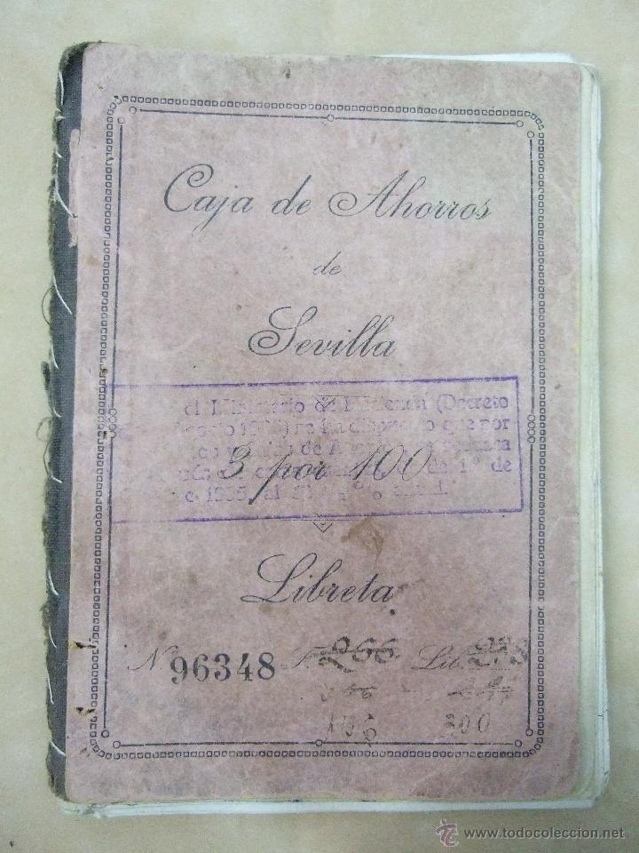 Documentos bancarios: LIBRETA CAJA DE AHORROS DE SEVILLA - DESDE 1922 - - Foto 1