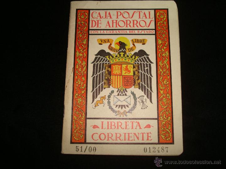 Documentos bancarios: caja postal de ahorros libreta corriente 1969 - Foto 1