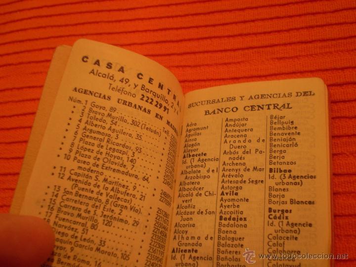 Documentos bancarios: BANCO CENTRAL.MADRID.AGENDA,1964 - Foto 3