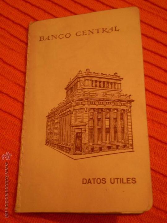 Documentos bancarios: BANCO CENTRAL.MADRID.AGENDA,1968. - Foto 1