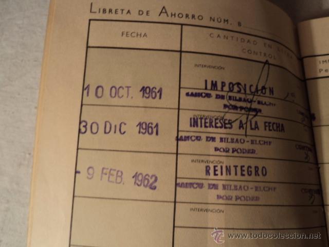 Documentos bancarios: ANTIGUO DOCUMENTO ORIGINAL BANCO CAJA BILBAO ELCHE 1961 - Foto 3
