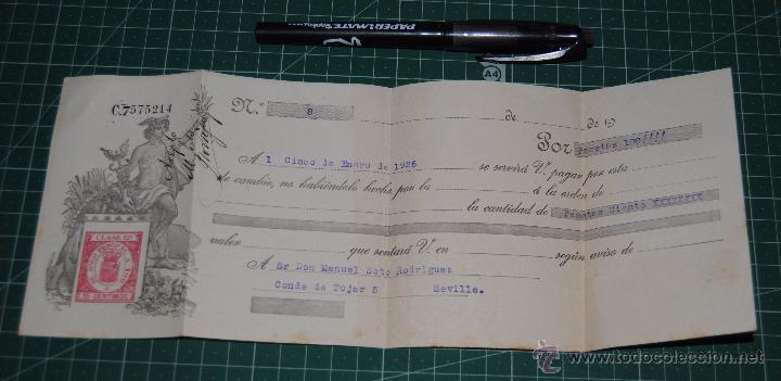 Documentos bancarios: ANTIGUA LETRA DE CAMBIO DEL A&Ntilde;O 1926, - Foto 1