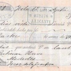 Documentos bancarios: LETRA, 1900. PASCUAL GARCIA E HIJOS, YECLA. PRYTZ CARTER, ALICANTE.. Lote 53627015