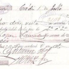 Documentos bancarios: LETRA 1898. PEREZ Y MOYANO. JOSE LOPEZ LAMADRID. Lote 53628074