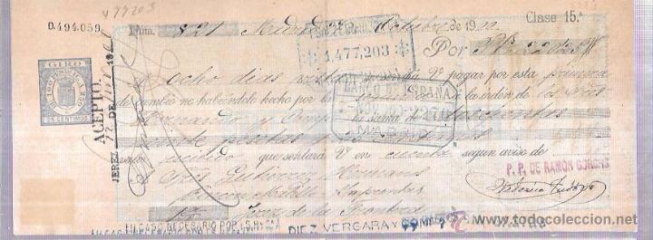 Documentos bancarios: LETRA A&Ntilde;O 1900. DIEZ VERGARA, JEREZ. - Foto 1