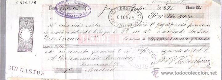 Documentos bancarios: LETRA, A&Ntilde;O 1897. P. ALFARO Y C&ordf;, MADRID. - Foto 1