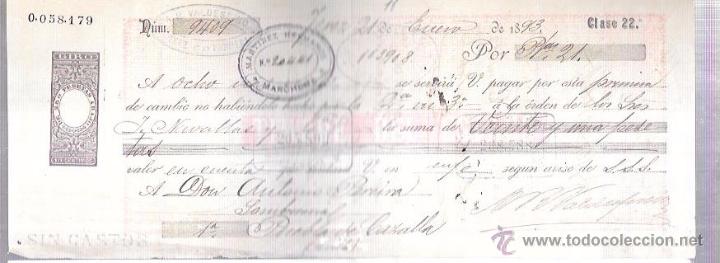 Documentos bancarios: LETRA, A&Ntilde;O 1893. MARTINEZ HERMANOS, MARCHENA. - Foto 1