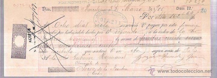 Documentos bancarios: LETRA, A&Ntilde;O 1900. JOVER Y COMP&ordf;, BARCELONA. - Foto 1