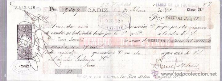 Documentos bancarios: LETRA, A&Ntilde;O 1898. GUILLERMO VOGEL Y C&ordf;, MADRID. - Foto 1