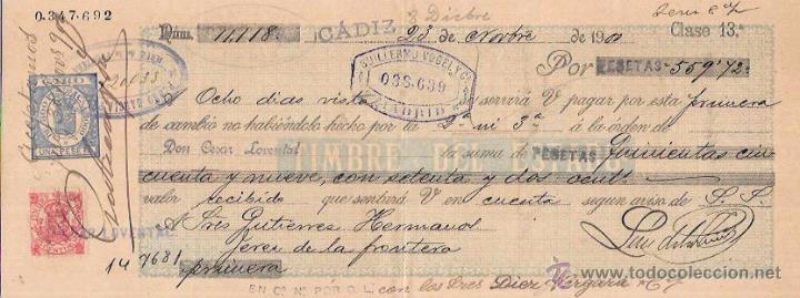 Documentos bancarios: LETRA, A&Ntilde;O 1900. GUILLERMO VOGEL Y C&ordf;. MADRID. - Foto 1