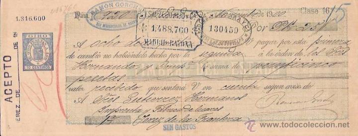 Documentos bancarios: LETRA, A&Ntilde;O 1900. RAM&Oacute;N GORCHS, MADRID. - Foto 1