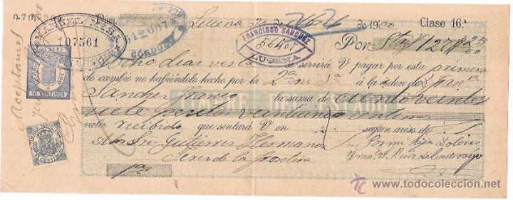 Documentos bancarios: LETRA, A&Ntilde;O 1900. FRANCISCO SANCHEZ, LUCENA. - Foto 1