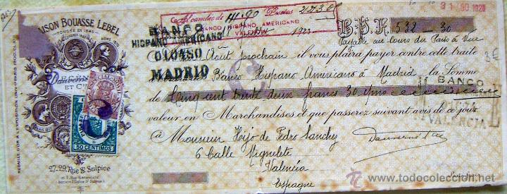 Documentos bancarios: Letra de cambio 532,30 Francos 1923 - Foto 1