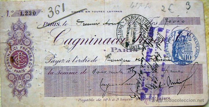 Documentos bancarios: Letra de cambio 1914 - Foto 1