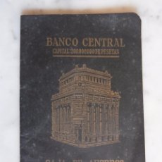 Documentos bancarios: CARTILLA BANCO CENTRAL CAJA DE AHORROS CASTELLON 1948