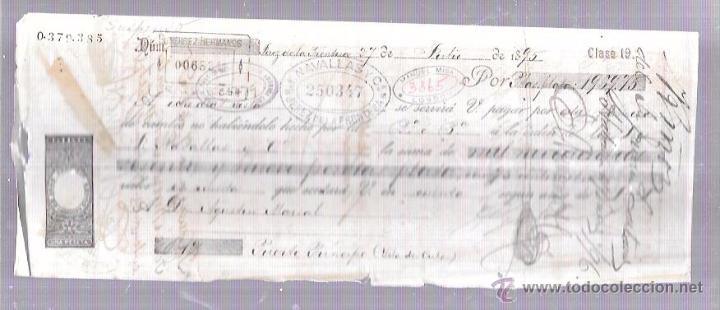 Documentos bancarios: LETRA, A&Ntilde;O 1895. MANUEL MISA, LONDON. - Foto 1