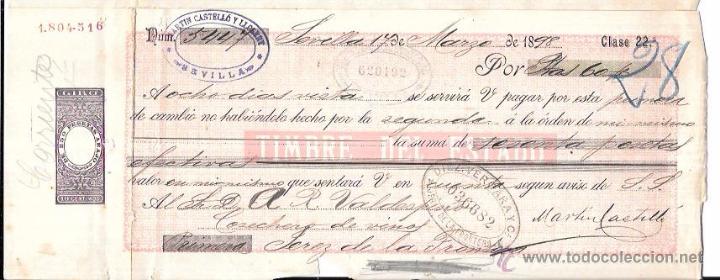 Documentos bancarios: LETRA, A&Ntilde;O 1898. MARTIN CASTELL&Oacute;, SEVILLA. - Foto 1
