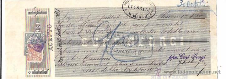 Documentos bancarios: LETRA BANCARIA. CURT GEORGI. LEIPZIG. A&Ntilde;O 1914. - Foto 1