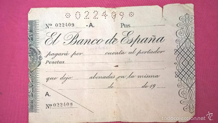 Documentos bancarios: Banco de Espa&ntilde;a en Pamplona. Pagar&eacute; - Foto 1
