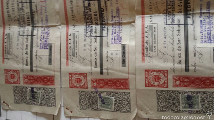 Documentos bancarios: Lote 4 letras de cambio a&ntilde;os 50 - Foto 3