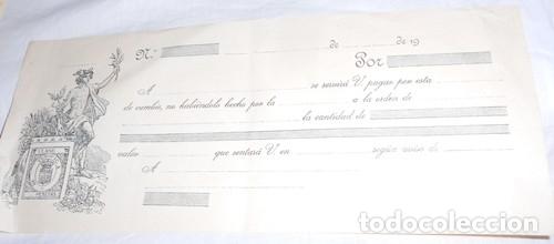 Documentos bancarios: ANTIGUA LETRA DE CAMBIO EN BLANCO DE LOS A&Ntilde;OS 20 - Foto 1