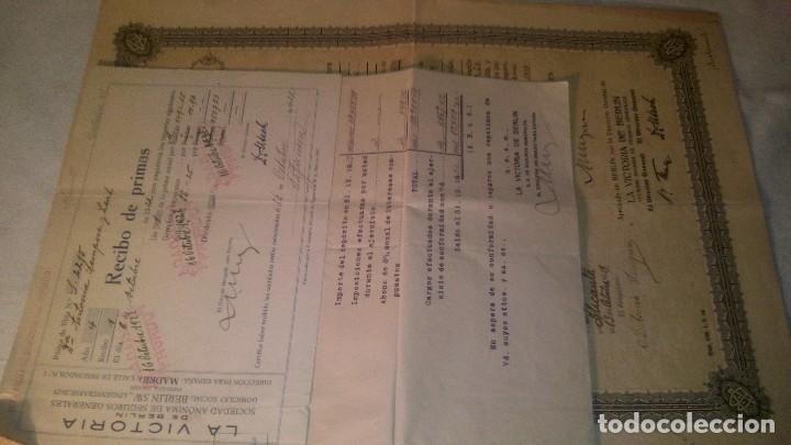 Documentos bancarios: ANTIGUA POLIZA LA VICTORIA DE BERLIN - Foto 6
