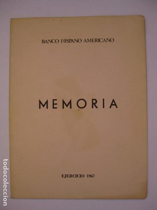 Documentos bancarios: BANCO HISPANO AMERICANO - MEMORIA EJERCICIO 1967 - Foto 1