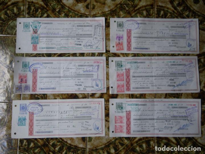 Documentos bancarios: LOTE DE 6 DOCUMENTOS BANCARIOS PAGARES , VERR - Foto 1