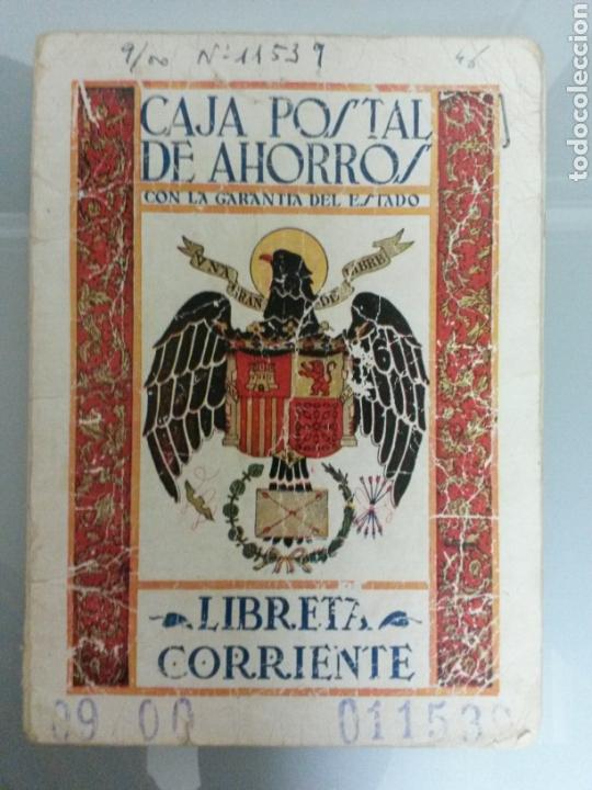 Documentos bancarios: LIBRETA CORRIENTE CAJA POSTAL DE AHORROS A&Ntilde;O 1947 - Foto 1