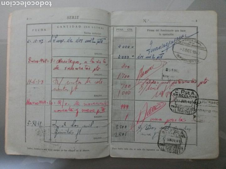 Documentos bancarios: LIBRETA CORRIENTE CAJA POSTAL DE AHORROS A&Ntilde;O 1947 - Foto 3