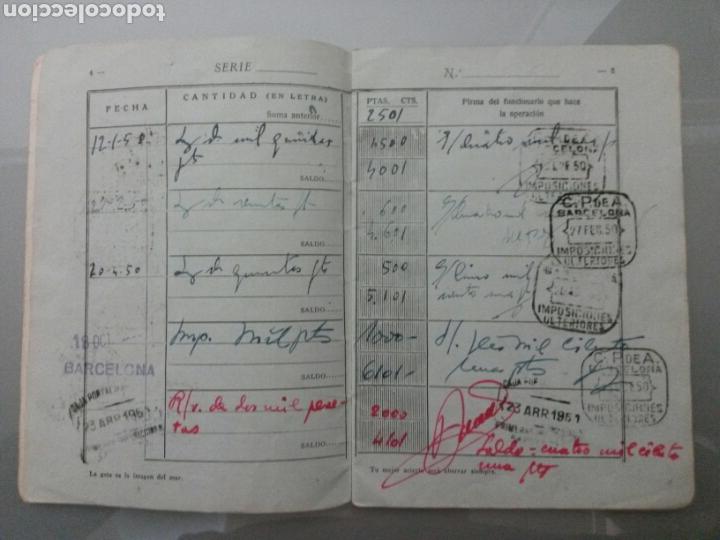 Documentos bancarios: LIBRETA CORRIENTE CAJA POSTAL DE AHORROS A&Ntilde;O 1947 - Foto 4