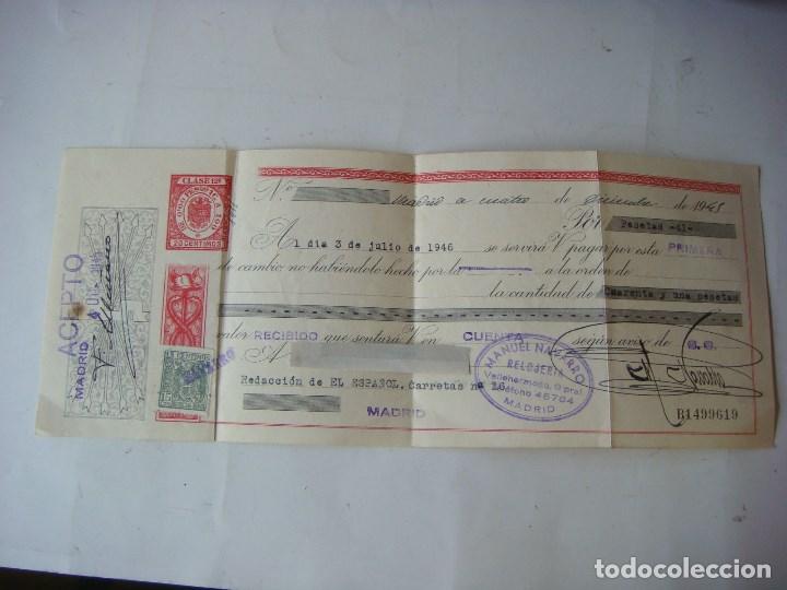 Documentos bancarios: LETRA BANCARIA DEL A&Ntilde;O 1946 - Foto 1