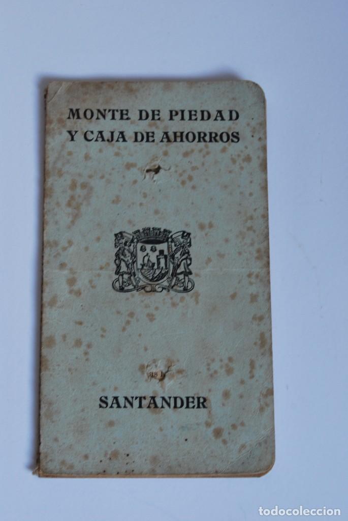 Documentos bancarios: LIBRETA MONTE DE PIEDAD Y CAJA DE AHORROS - SANTANDER - 1940 - Foto 1