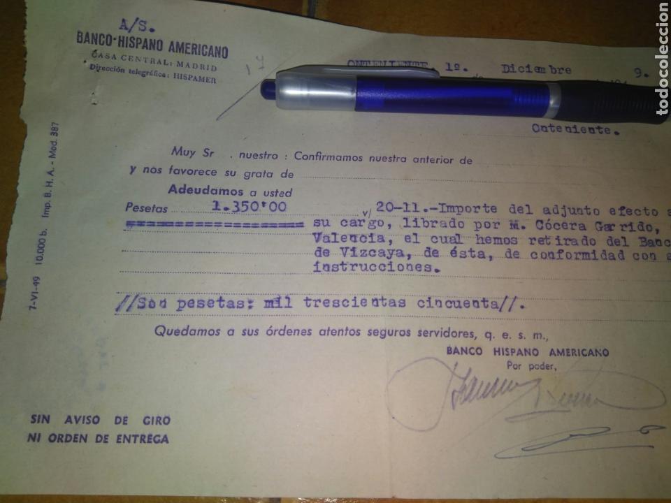 Documentos bancarios: ADEUDO BANCO HISPANO AMERICANO 1949 - Foto 1