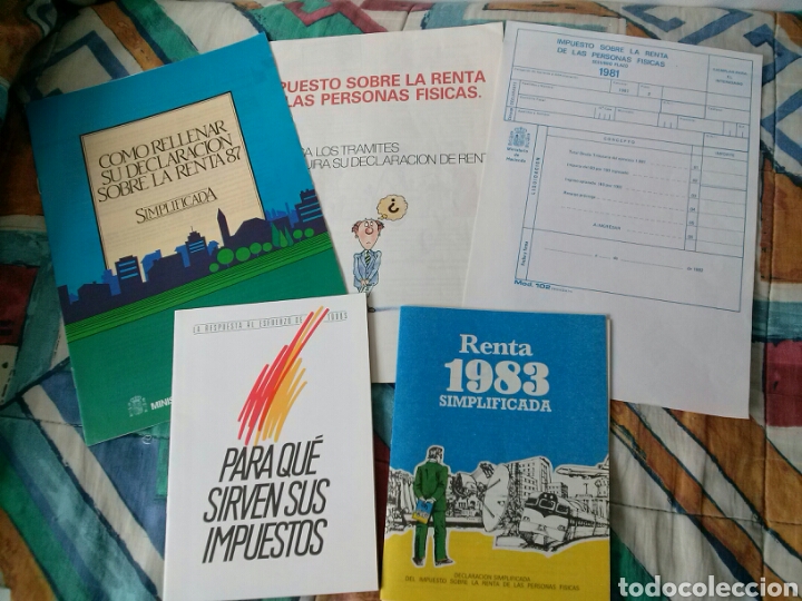 Documentos bancarios: FOLLETO PANFLETO TRIPTICO DECLARACION RENTA 1983 - Foto 1