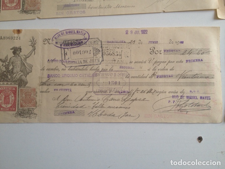 Documentos bancarios: Lote letras de cambio Ubeda Ja&eacute;n - Foto 8