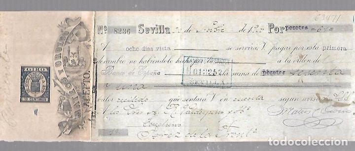 Documentos bancarios: LETRA DE CAMBIO. MATEOS OROZCO. SEVILLA. 1900 - Foto 1