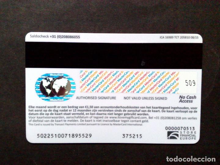 Documentos bancarios: TARJETA MASTERCARD-GIFT CARD 25&euro;,USADA. - Foto 2