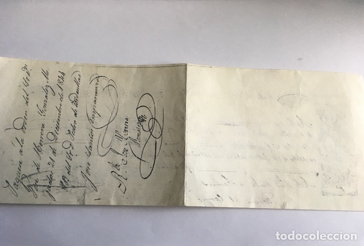 Documentos bancarios: Letra de cambio Valladolid 1844 - Foto 2