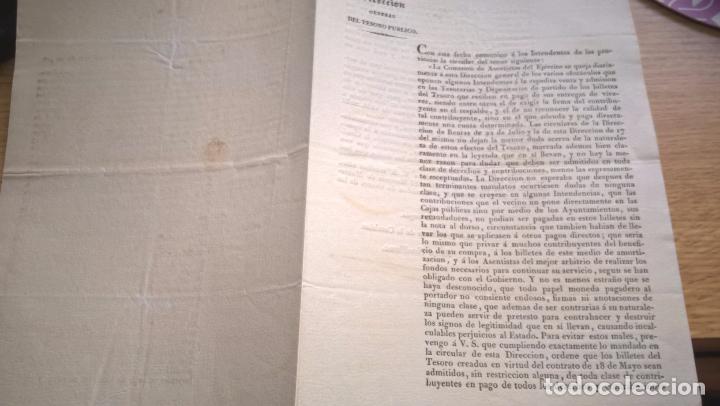 Documentos bancarios: Orden de la direcci&oacute;n general del Tesoro P&uacute;blico. 1838 - Foto 1