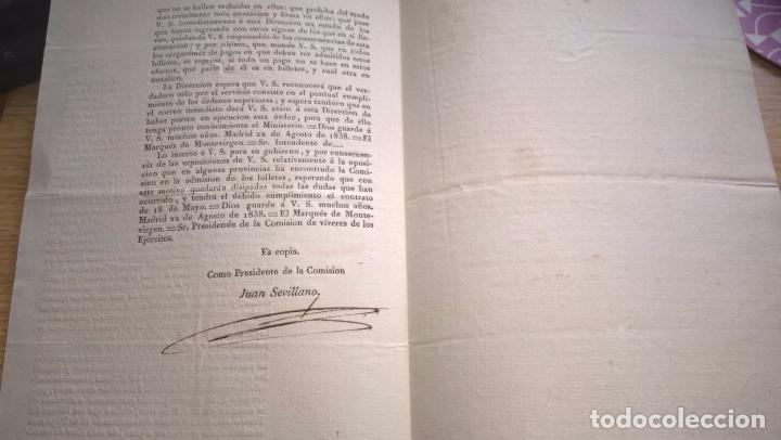 Documentos bancarios: Orden de la direcci&oacute;n general del Tesoro P&uacute;blico. 1838 - Foto 2