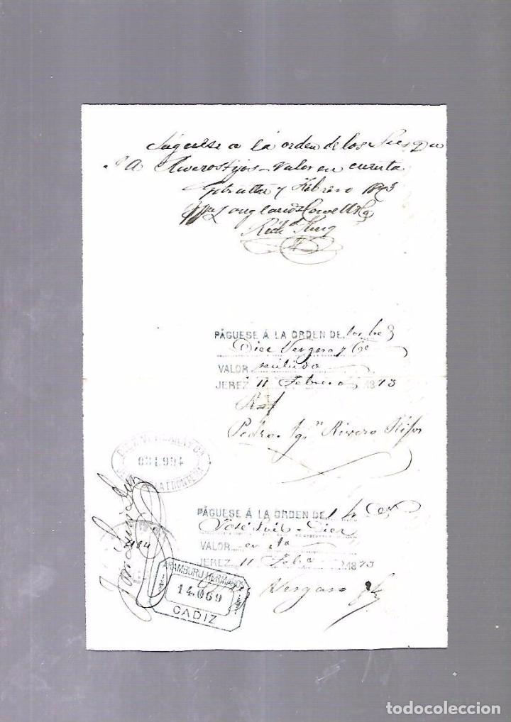 Documentos bancarios: GIBRALTAR. 1873. LETRA DE CAMBIO. SOCONSEND - Foto 2