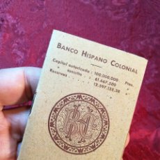 Documentos bancarios: MINI LISTIN TELEFONICO REGALO PUBLICIDAD BANCO HISPANO COLONIAL DE BARCELONA AÑOS 40/50.