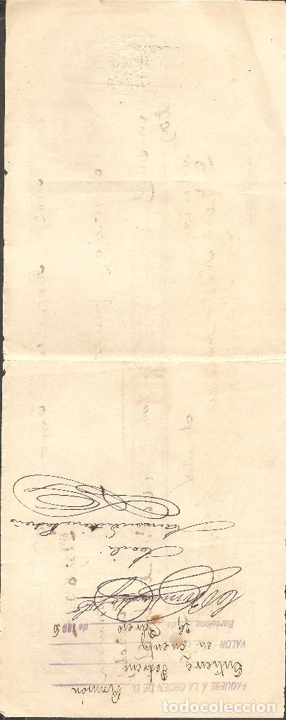 Documentos bancarios: LETRA DE CAMBIO 1896. - Foto 2